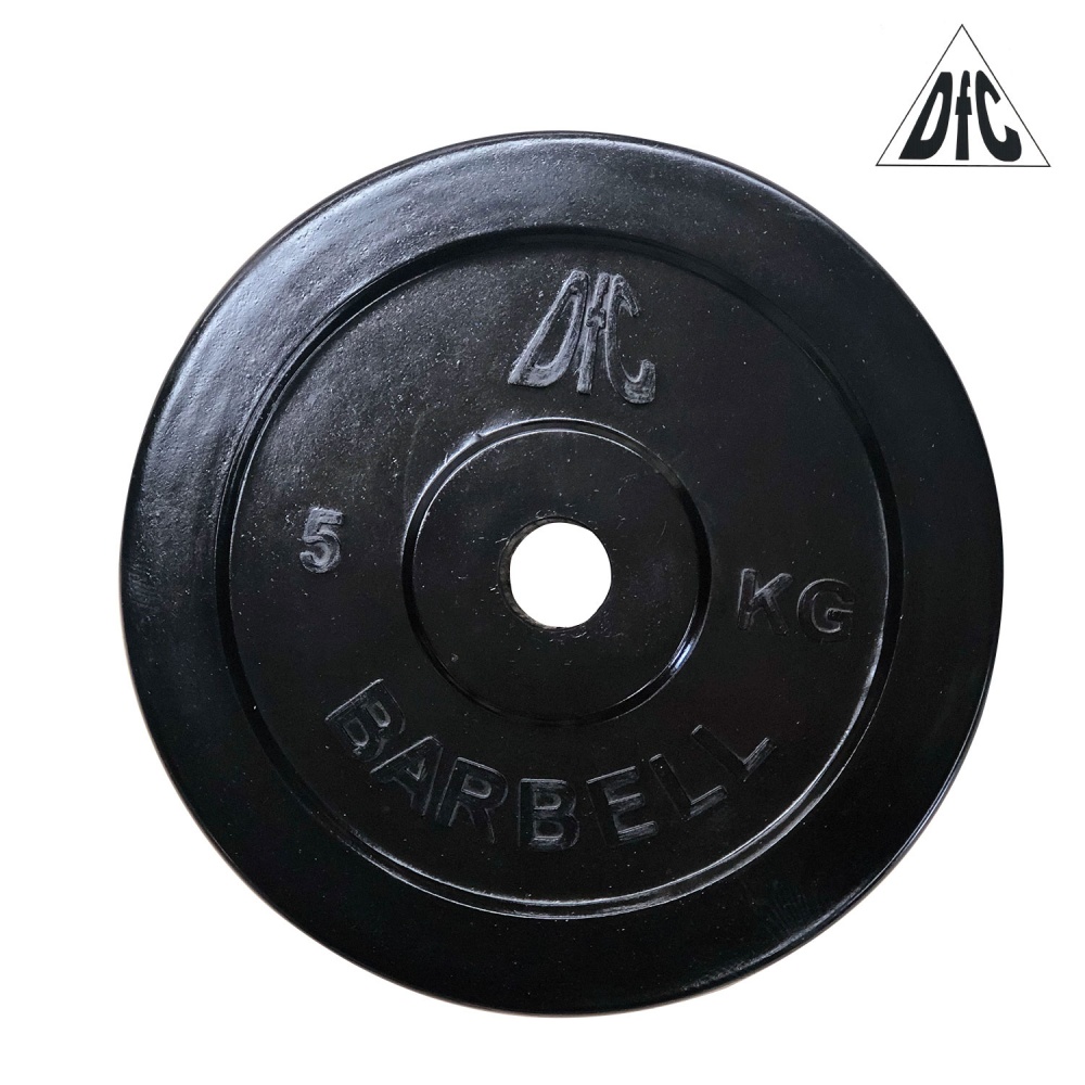 DFC 5 кг. обрезиненный из каталога дисков для штанги с посадочным диаметром 26 мм.  в Сочи по цене 1490 ₽