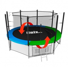 Unix line 12ft  / 366  см Classic (inside) синий/зеленый из каталога аксессуаров к батутам в Сочи по цене 29330 ₽