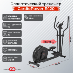 CardioPower E420 из каталога эллиптических тренажеров в Сочи по цене 63690 ₽