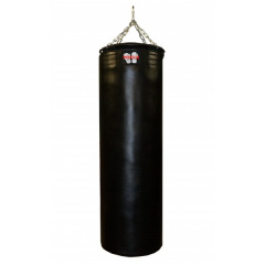 Подвесной боксерский мешок и груша Рокки натуральная кожа 150х45 см черный в Сочи по цене 41120 ₽