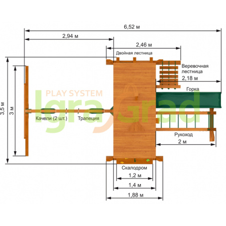 Рендер-2 для IgraGrad Крепость Фани с рукоходом (Дерево)
