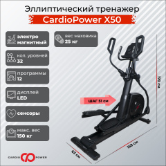 Эллиптический тренажер CardioPower X50 в Сочи по цене 99900 ₽