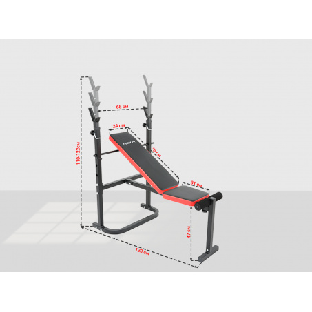Рендер-10 для UnixFit Bench 120 со стойками