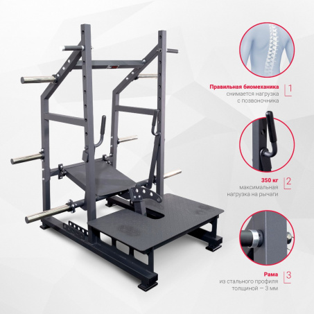 Рендер-4 для Protrain HCRD-3600 Приседания с поясом (колодец)
