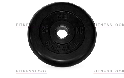 MB Barbell черный - 26 мм - 2.5 кг из каталога дисков (блинов) для штанг и гантелей в Сочи по цене 1260 ₽