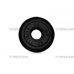 MB Barbell черный - 26 мм - 0.5 кг из каталога дисков для штанги с посадочным диаметром 26 мм.  в Сочи по цене 467 ₽