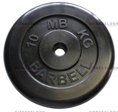 MB Barbell черный - 30 мм - 10 кг из каталога дисков (блинов) для штанг и гантелей в Сочи по цене 4428 ₽
