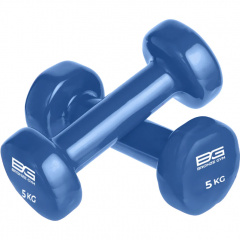 Bronze Gym виниловая 5 кг (пара) из каталога гантелей для фитнеса в Сочи по цене 3770 ₽