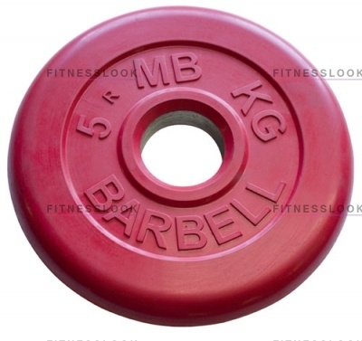 MB Barbell красный - 26 мм - 5 кг из каталога дисков для штанги с посадочным диаметром 26 мм.  в Сочи по цене 1685 ₽