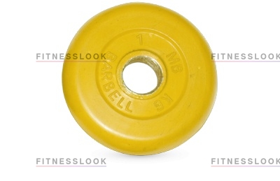MB Barbell желтый - 26 мм - 1 кг из каталога дисков для штанги с посадочным диаметром 26 мм.  в Сочи по цене 761 ₽
