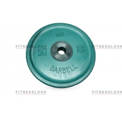 MB Barbell евро-классик зеленый - 50 мм - 10 кг из каталога дисков для штанги с посадочным диаметром 50 мм. в Сочи по цене 7990 ₽