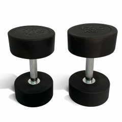 UnixFit PRO круглая 17,5 кг DBRND17_5PBK из каталога обрезиненных гантелей в Сочи по цене 6891 ₽