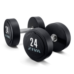 Ziva ZVO-DBPU-1643-GY 14 кг (пара) из каталога обрезиненных гантелей в Сочи по цене 34890 ₽