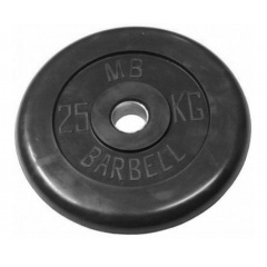 MB Barbell Диск обрезиненный (металлическая втулка) 25 кг / диаметр 51 мм из каталога дисков для штанги с посадочным диаметром 50 мм. в Сочи по цене 10390 ₽