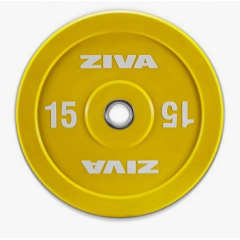 Ziva XP Competition Colored Rubber Bumper 15kg из каталога дисков для штанги с посадочным диаметром 50 мм. в Сочи по цене 16800 ₽