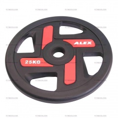 AeroFit Alex полиуретановый 50 мм - 25 кг из каталога дисков для штанги с посадочным диаметром 50 мм. в Сочи по цене 14420 ₽