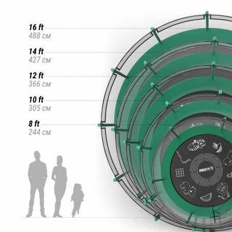 Рендер-4 для Unix Line Supreme Game 14FT (Green) / 427 см
