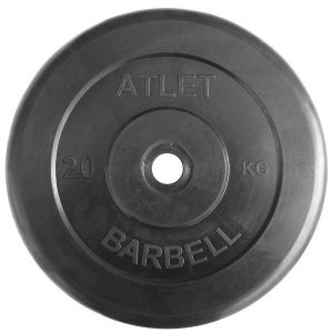 MB Barbell Atlet 51 мм - 20 кг из каталога дисков (блинов) для штанг и гантелей в Сочи по цене 6460 ₽